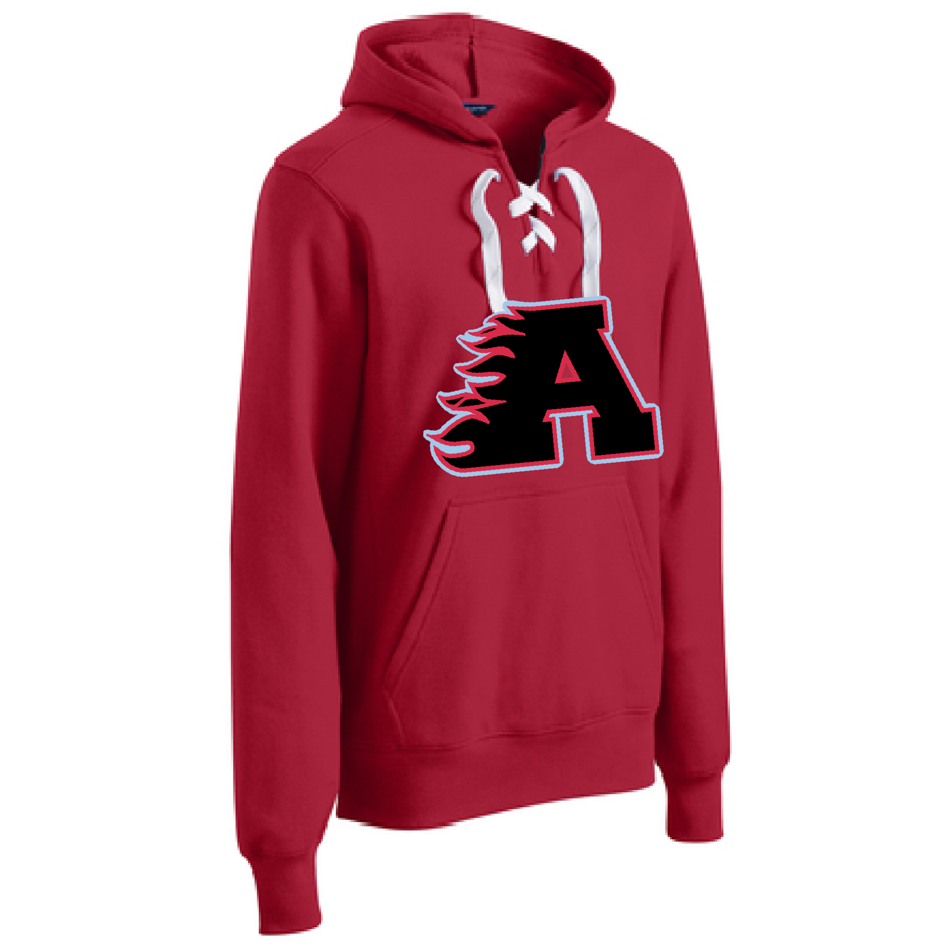 Lace up pullover hooded sweatshirt on sale